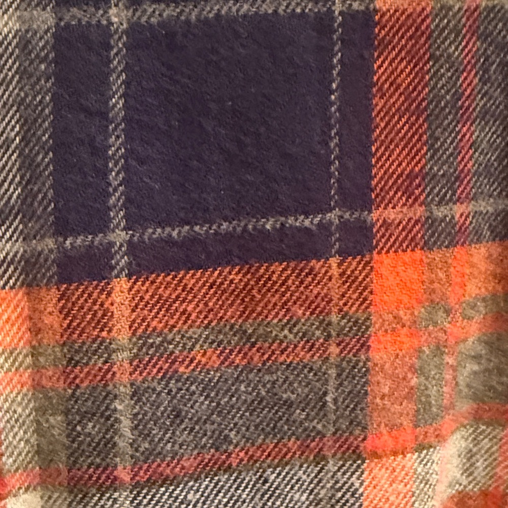 Chaps Men's Navy and Red Plaid Button Down Shirt - Picture 5 of 6